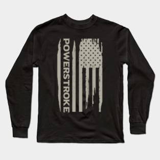 Power Stroke American Flag Long Sleeve T-Shirt
